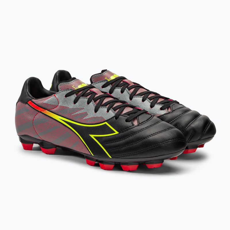 Herren Diadora Brasil Elite Veloce R LPU Fußballschuhe schwarz und rot DD-101.179181-D0136-39