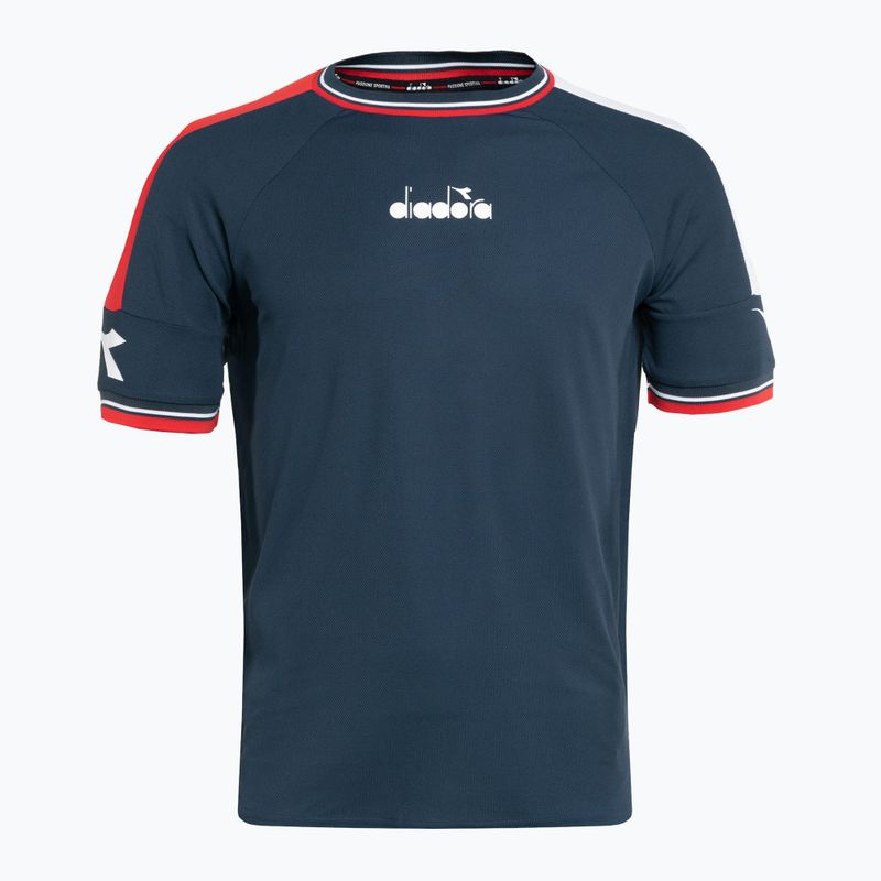 Tennisshirt Herren Diadora Icon SS TS blau DD-12.179126-663