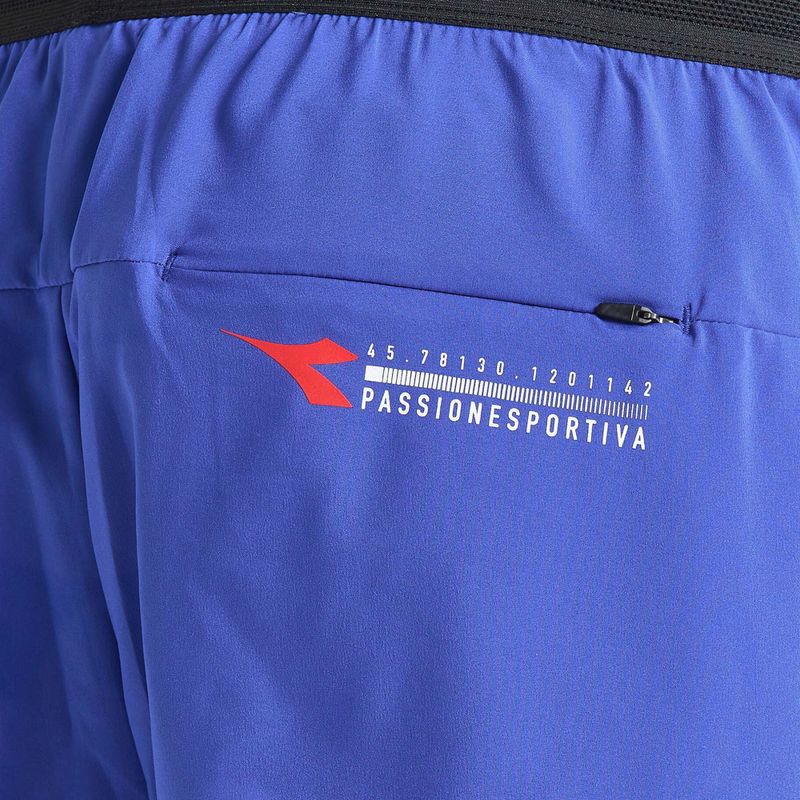 Herren Diadora Double Layer Bermuda Be One Laufshorts blau DD-102.179162-60050 5
