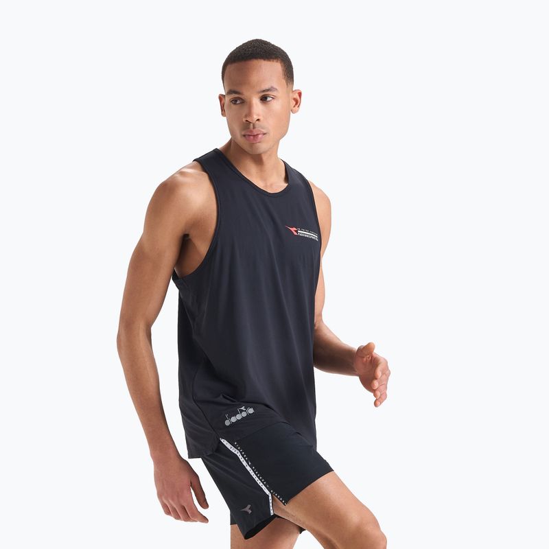 Herren Diadora Super Light Tank Be One Laufshirt schwarz DD-102.179161-80013 2