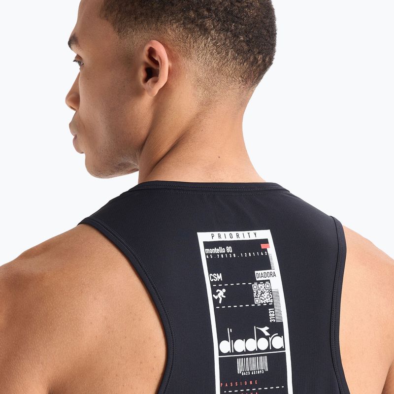 Herren Diadora Super Light Tank Be One Laufshirt schwarz DD-102.179161-80013 5