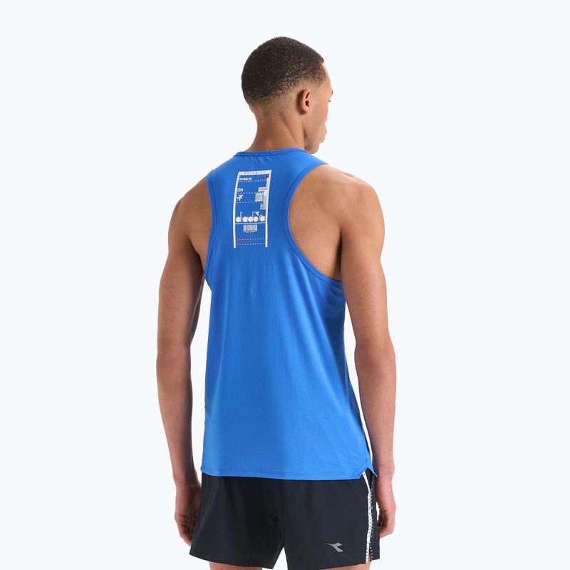 Herren Diadora Super Light Tank Be One Laufshirt blau DD-102.179161-65045-S 3