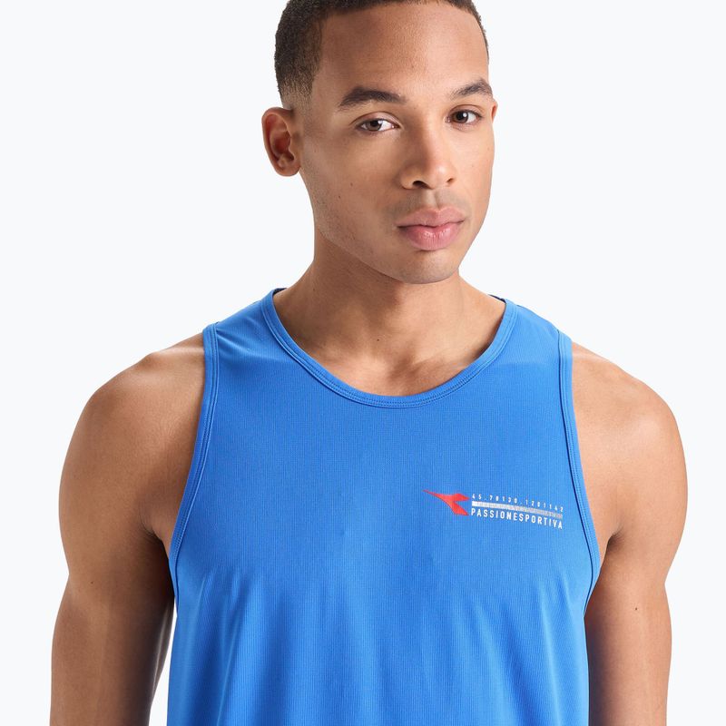 Herren Diadora Super Light Tank Be One Laufshirt blau DD-102.179161-65045-S 4