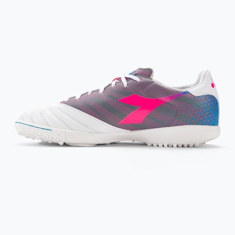 Herren Diadora Brasil Elite Veloce GR TFR Fußballschuhe weiß/rosa fluo/blau fluo 10