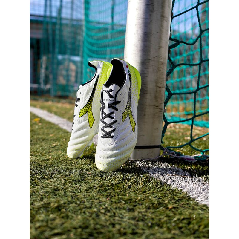 Herren Diadora Brasil Elite Tech GR ITA LPX Fußballschuhe weiß/schwarz/fluo gelb 17