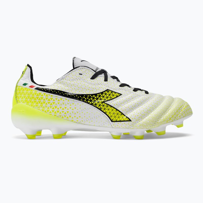 Herren Diadora Brasil Elite Tech GR ITA LPX Fußballschuhe weiß/schwarz/fluo gelb 2