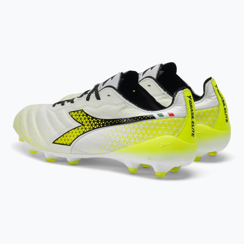 Herren Diadora Brasil Elite Tech GR ITA LPX Fußballschuhe weiß/schwarz/fluo gelb 3