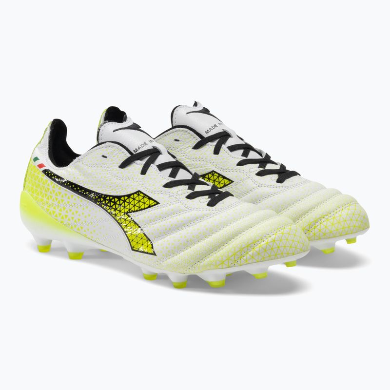 Herren Diadora Brasil Elite Tech GR ITA LPX Fußballschuhe weiß/schwarz/fluo gelb 4