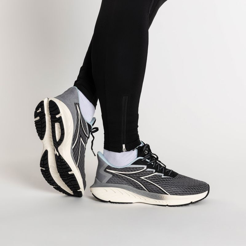 Herren Diadora Strada Stahl grau/schwarz Laufschuhe 2