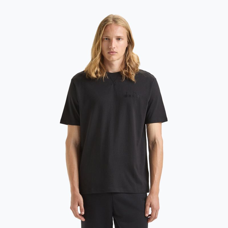 Diadora Athletic Logo schwarzes T-shirt