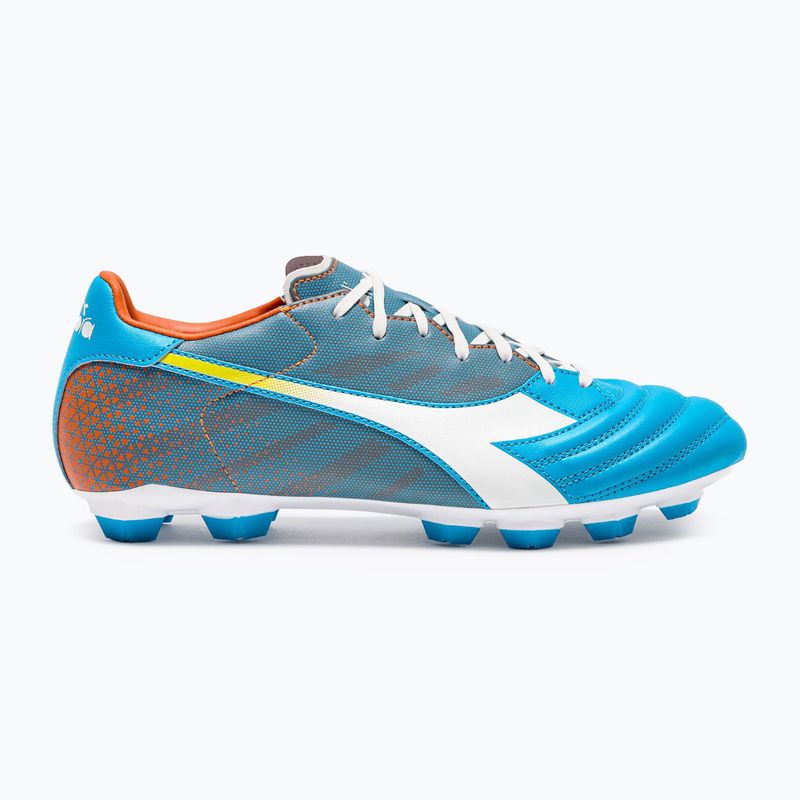 Fußballschuhe Herren Diadora Brasil Elite Veloce GR LPU blue fluo/white/orange 8