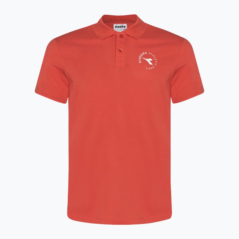 Herren Diadora Essential Sport rosso cayenne polo shirt