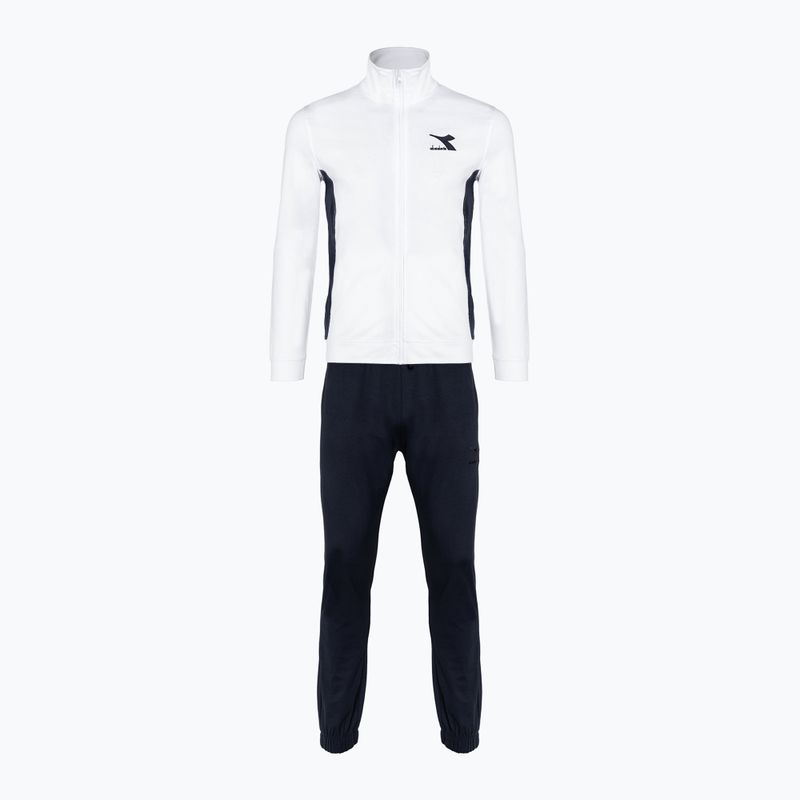 Herren Trainingsanzug Diadora Trainingsanzug FZ Core bianco ottico