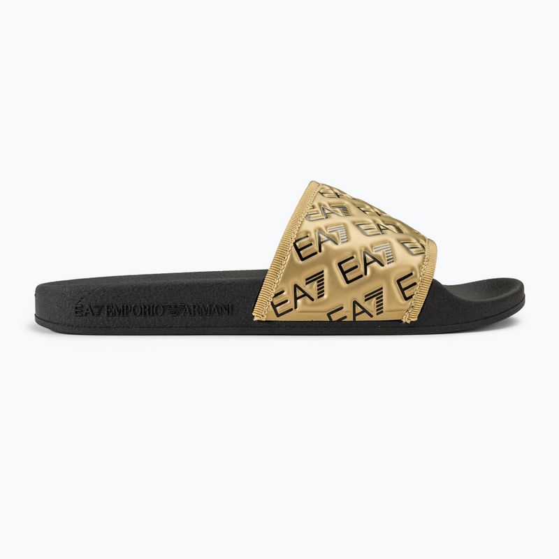 Slides Schlappen  EA7 Emporio Armani Water Sports All Over black/gold 2