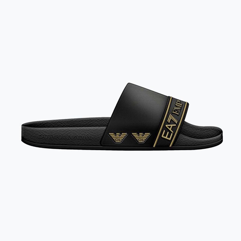 Slides Schlappen  EA7 Emporio Armani Water Sports Tape Slide full black/gold