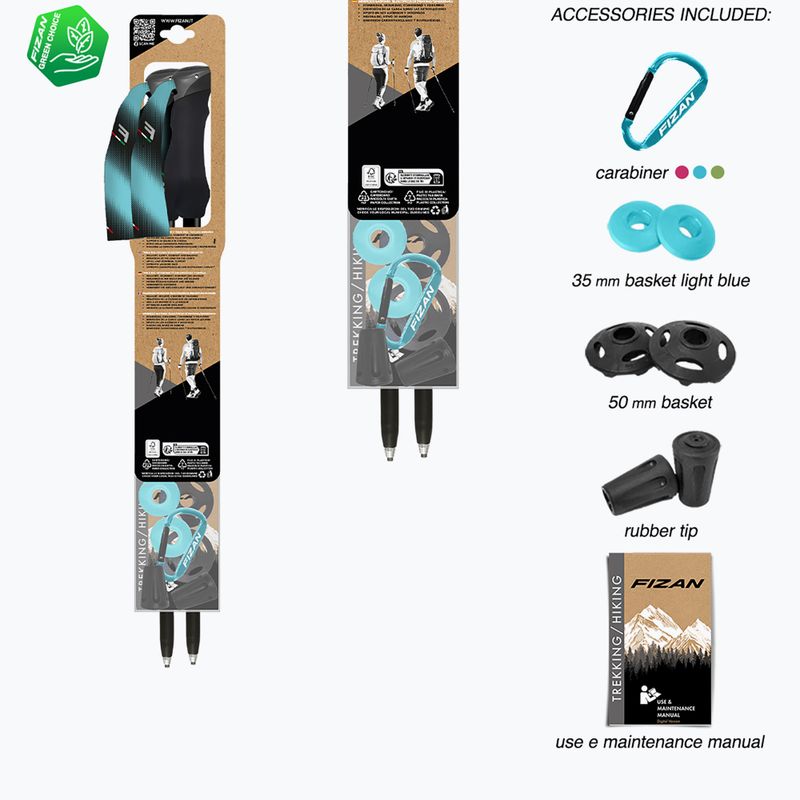 Trekkingstöcke  Fizan Compact Tech 4 light blue 7