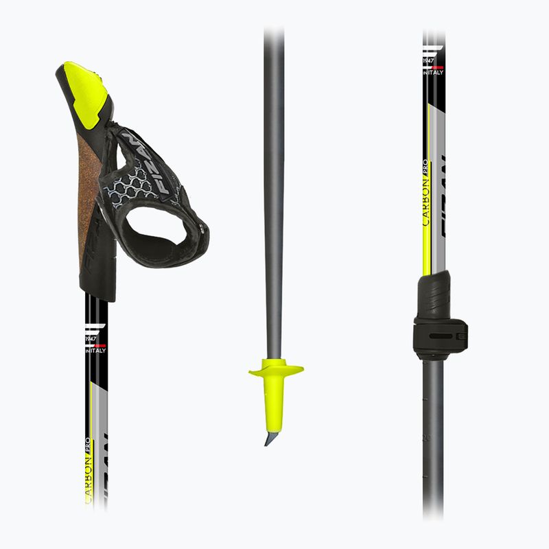 Nordic-Walking-Stöcke Fizan Carbon Pro yellow 5