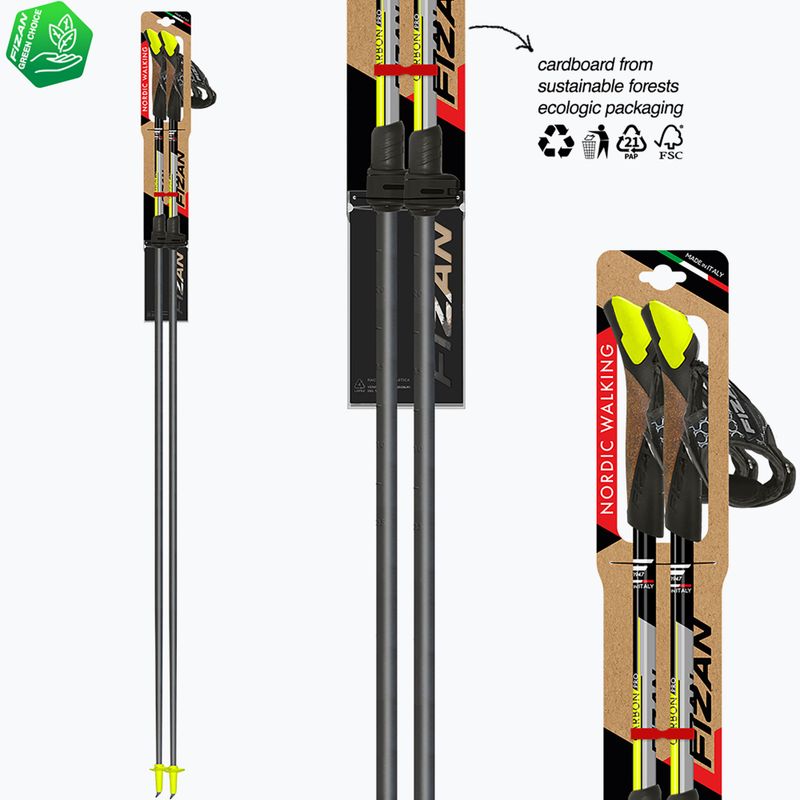 Nordic-Walking-Stöcke Fizan Carbon Pro yellow 6