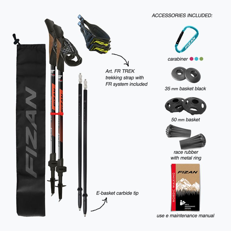 Nordic-Walking-Stöcke Fizan R-Evolution Pro red 6