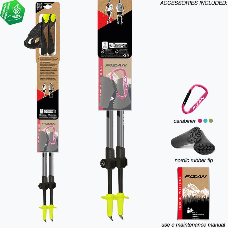 Nordic-Walking-Stöcke Fizan Speed Race yellow 5