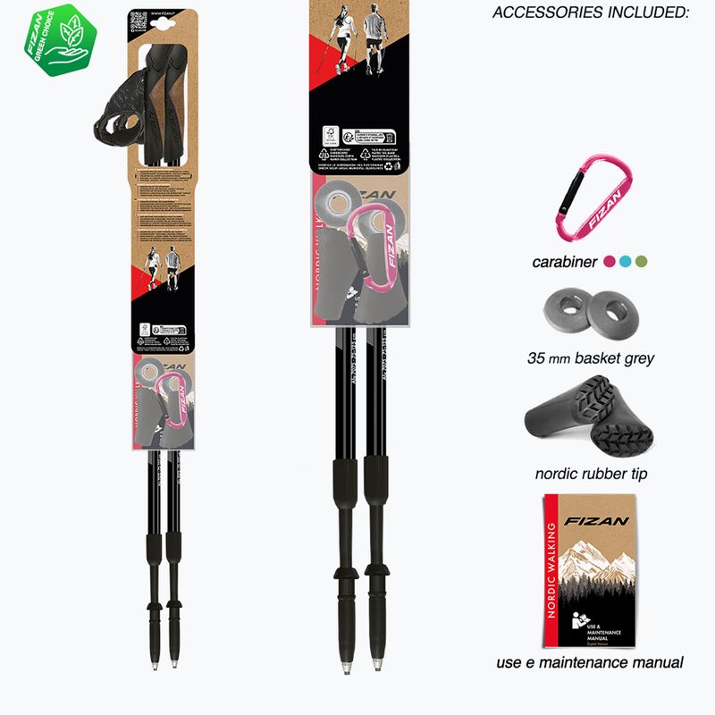 Nordic-Walking-Stöcke Fizan Speed black 5