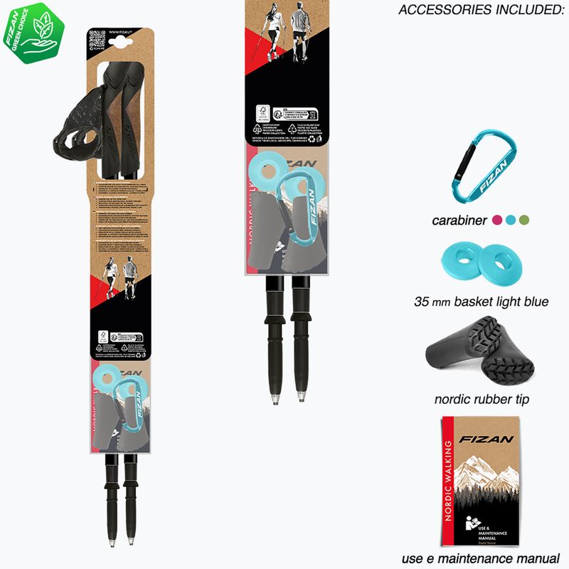 Nordic-Walking-Stöcke Fizan Lite Tech light blue 5