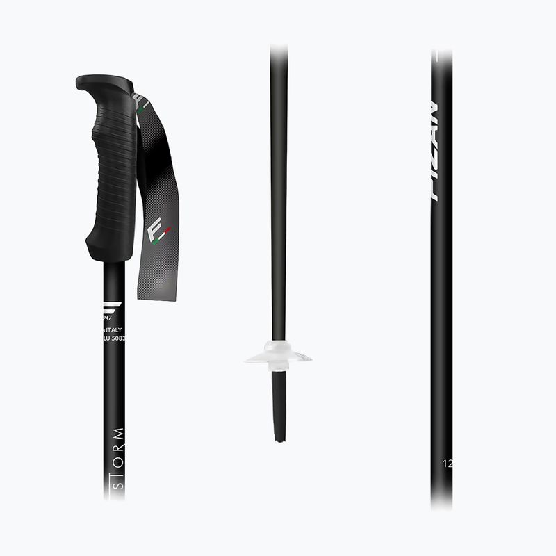 Skistöcke Fizan Storm black/white 2