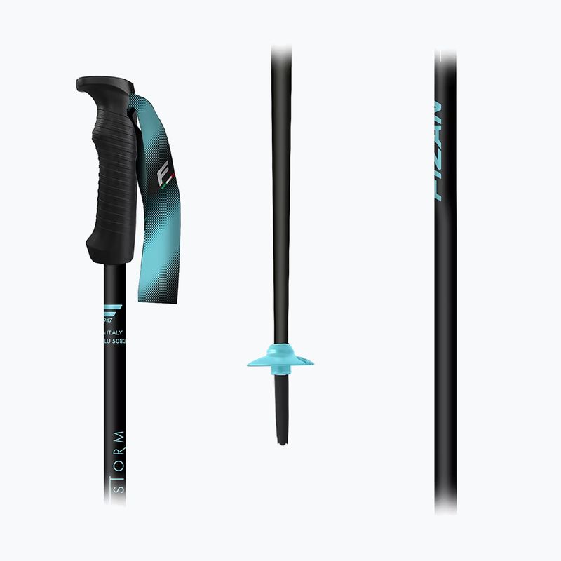 Skistöcke Fizan Storm black/blue 2
