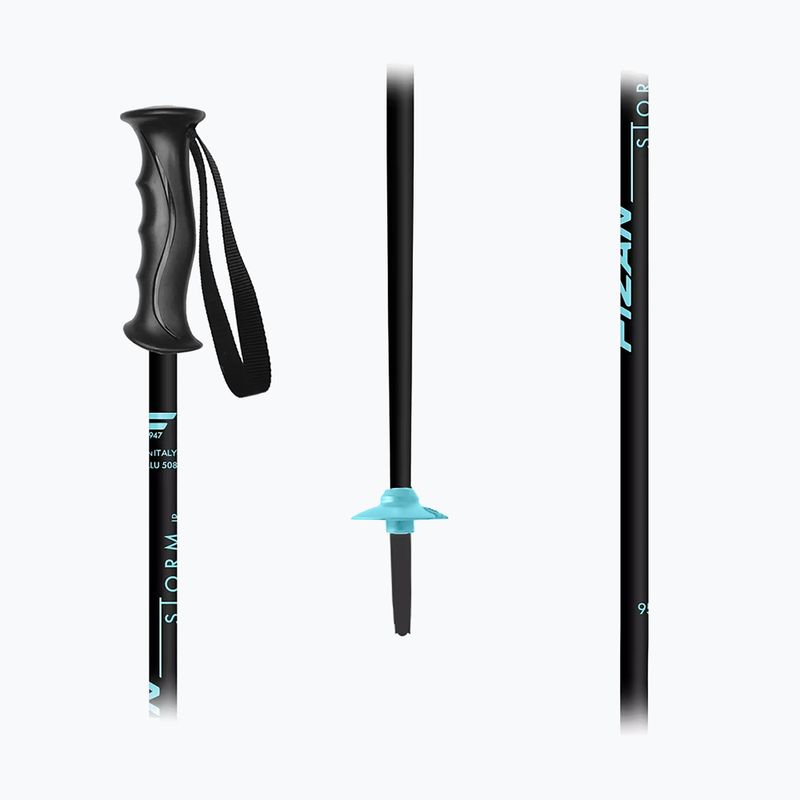 Kinder-Skistöcke Fizan Storm Jr black/blue 2