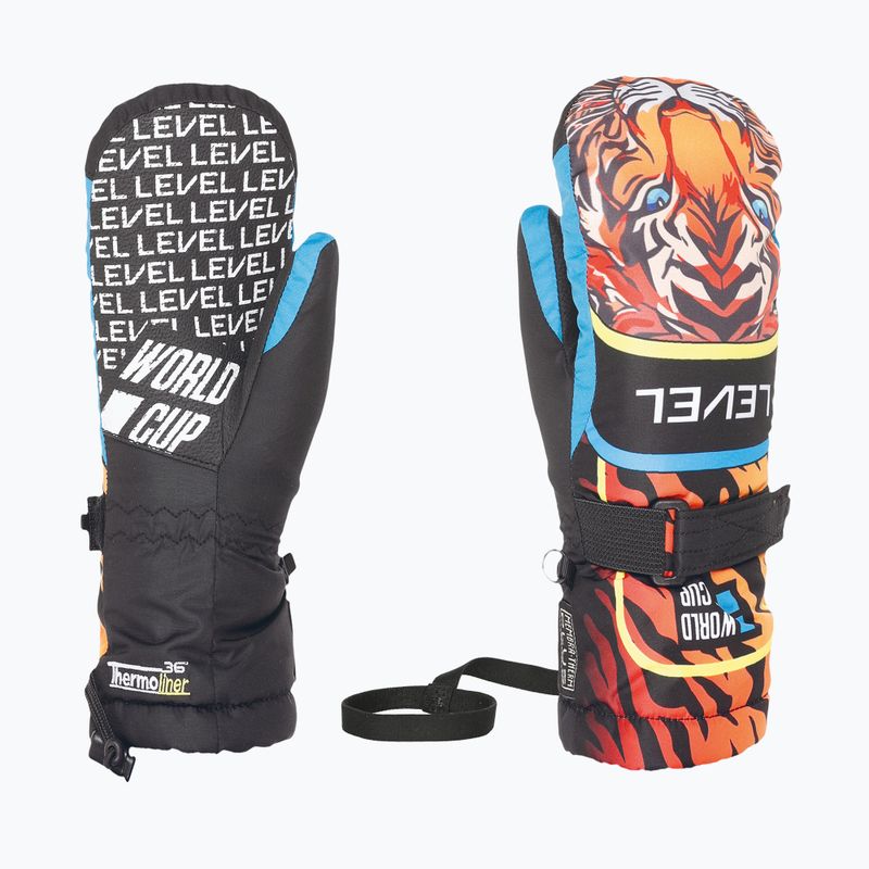 Kinder-Skihandschuhe Level Junior Mitt logos