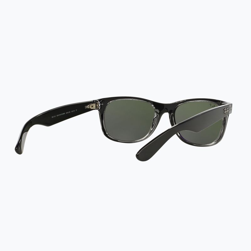 Sonnenbrille Ray-Ban New Wayfarer Classic matte black transparent/green g-15 6