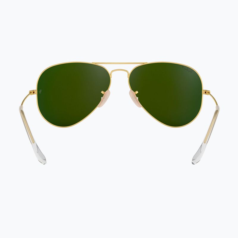 Sonnenbrille Ray-Ban Aviator Classic matt gold/blue polarized 5