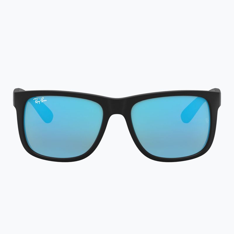 Sonnenbrille Ray-Ban Justin Classic matt black gum/blue mirror 2