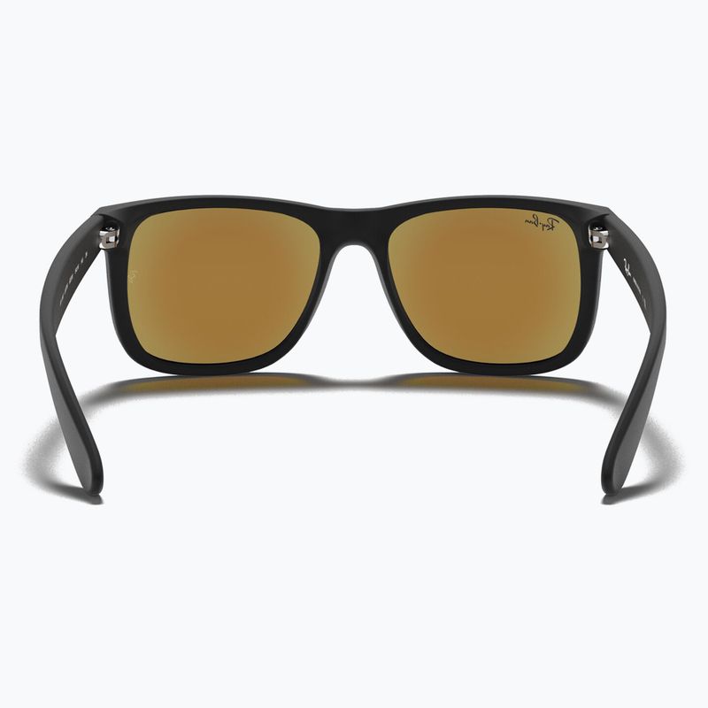 Sonnenbrille Ray-Ban Justin Classic matt black gum/blue mirror 5