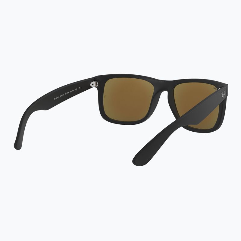 Sonnenbrille Ray-Ban Justin Classic matt black gum/blue mirror 6