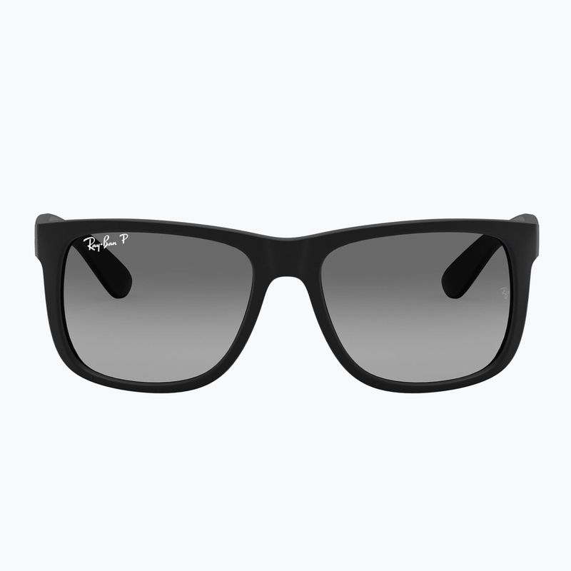 Sonnenbrille Ray-Ban Justin Classic matt black gum/dark grey 2