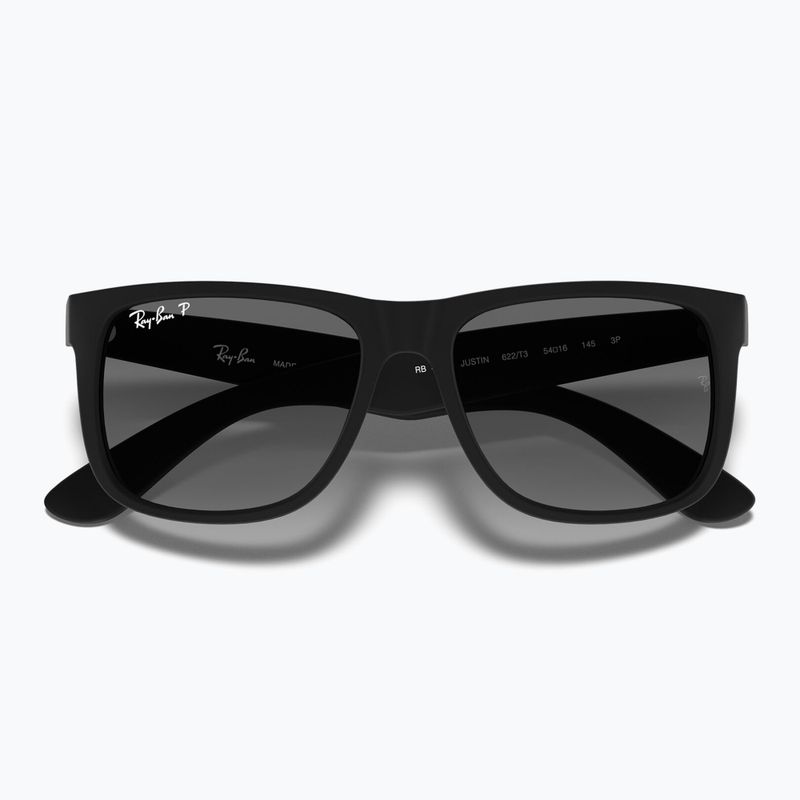 Sonnenbrille Ray-Ban Justin Classic matt black gum/dark grey 3