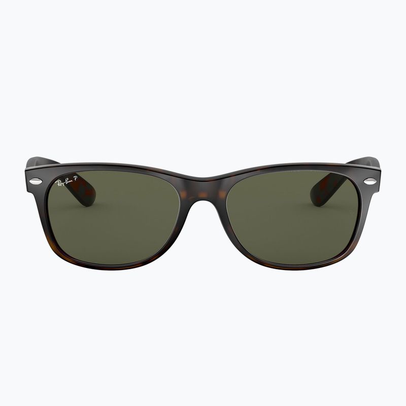 Sonnenbrille Ray-Ban New Wayfarer Classic tortoise/green g-15 polarized 2