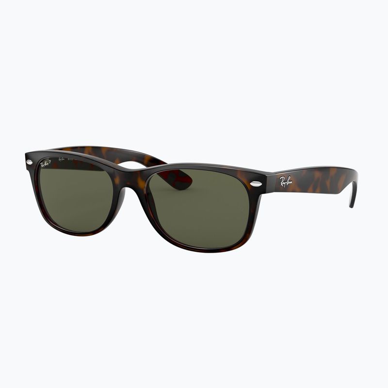 Sonnenbrille Ray-Ban New Wayfarer Classic tortoise/green g-15 polarized 4