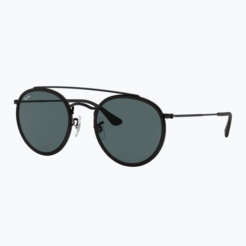 Sonnenbrille Ray-Ban Round Double Bridge black/blue/grey 4