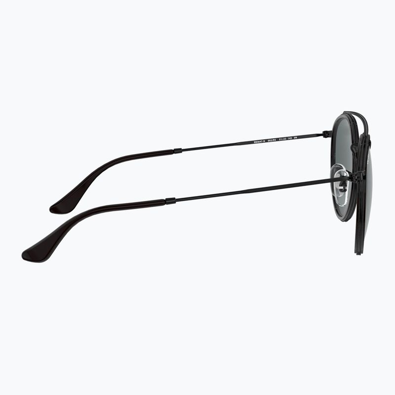 Sonnenbrille Ray-Ban Round Double Bridge black/blue/grey 7