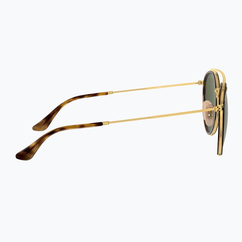 Sonnenbrille Ray-Ban Round Double Bridge arista gold/green g-15 7
