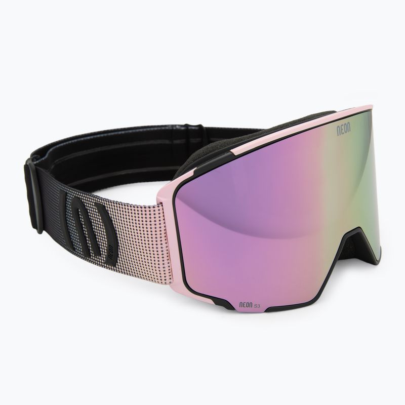 Skibrille Neon Ice black/light pink/mirror light pink/amber 2