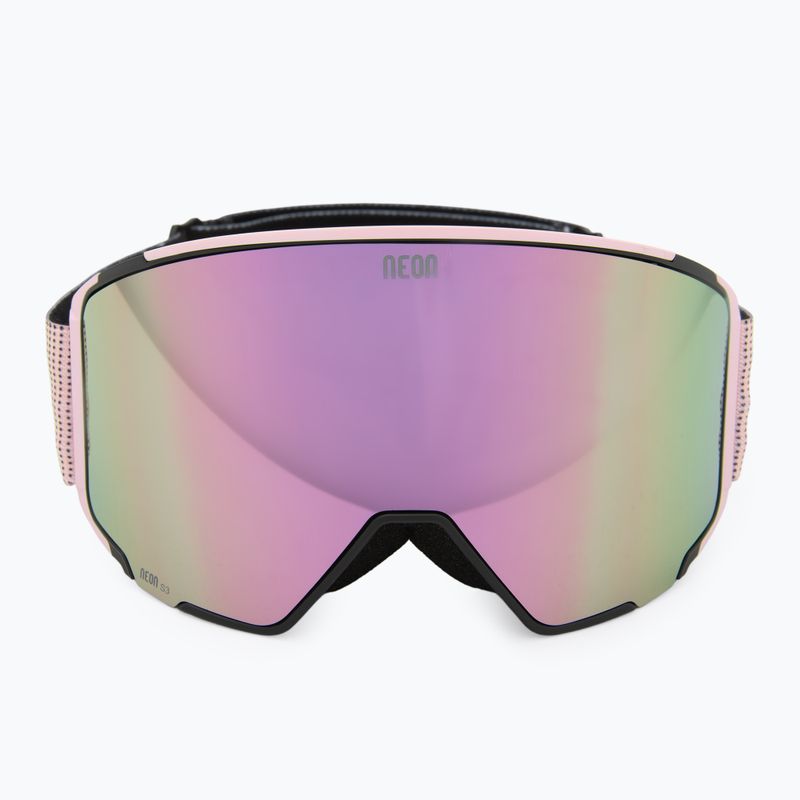 Skibrille Neon Ice black/light pink/mirror light pink/amber 3