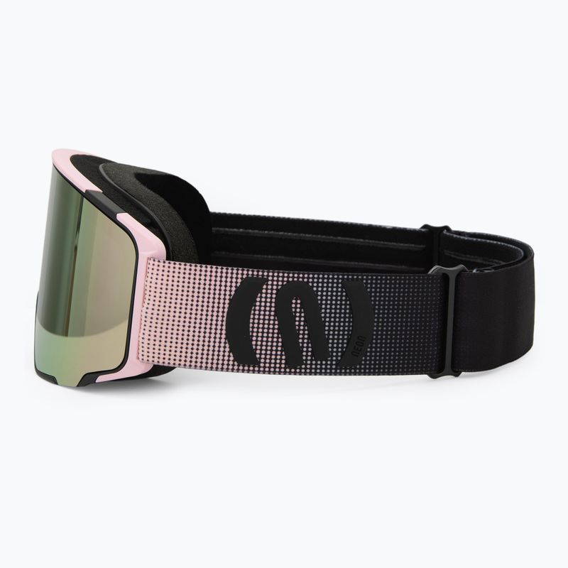 Skibrille Neon Ice black/light pink/mirror light pink/amber 5