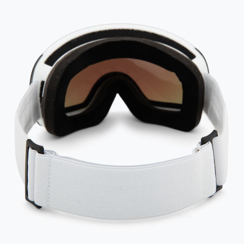 Skibrille Neon Beam white/white/mirror steel 3
