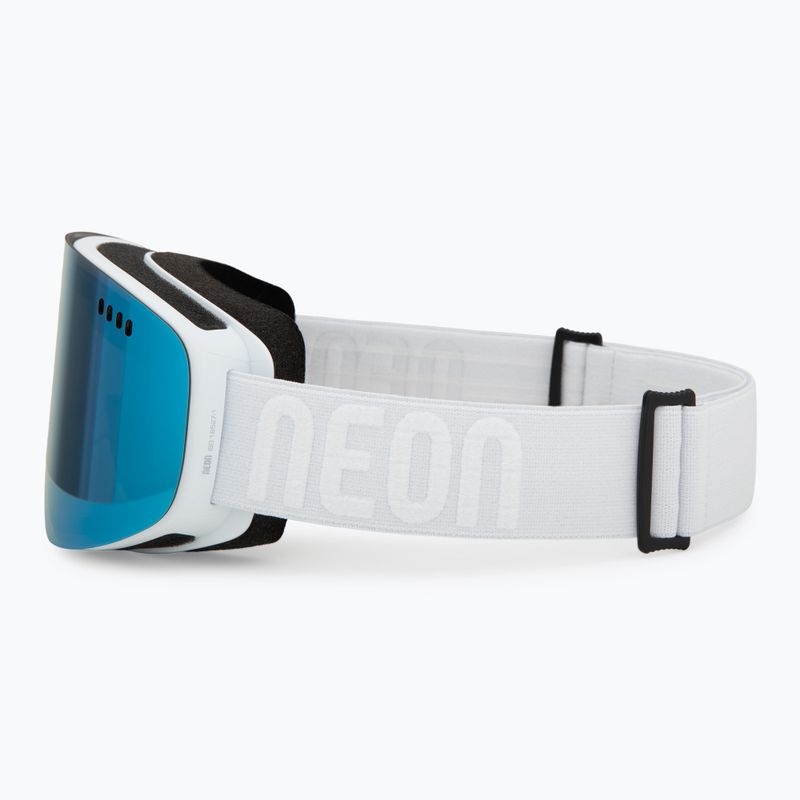 Skibrille Neon Light white/white/mirror steel 4