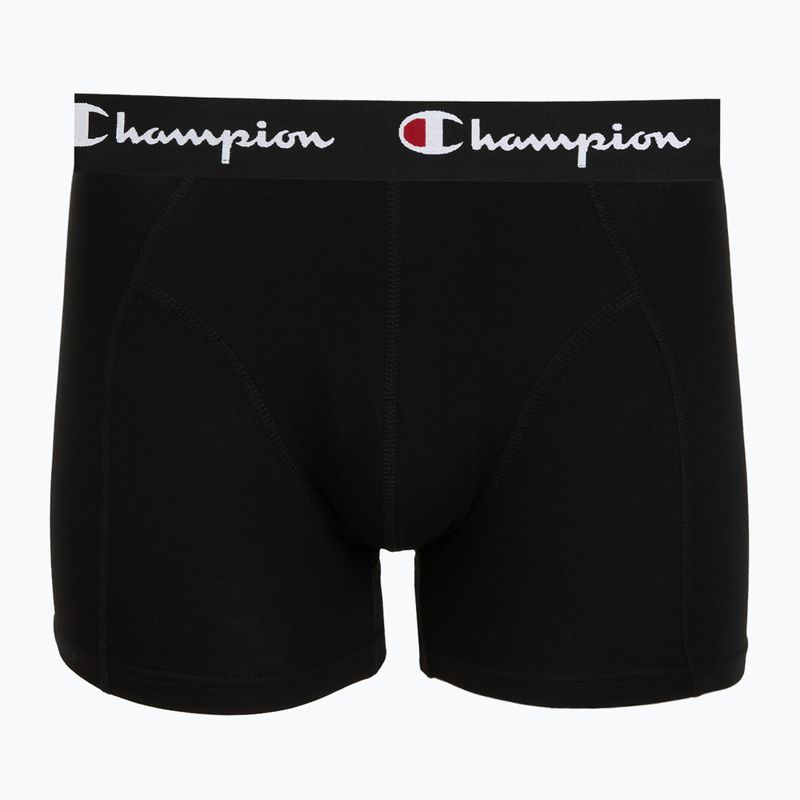 Herrenboxershorts Champion Trunk Knit oxford grey melange/oxford grey melange/black 2