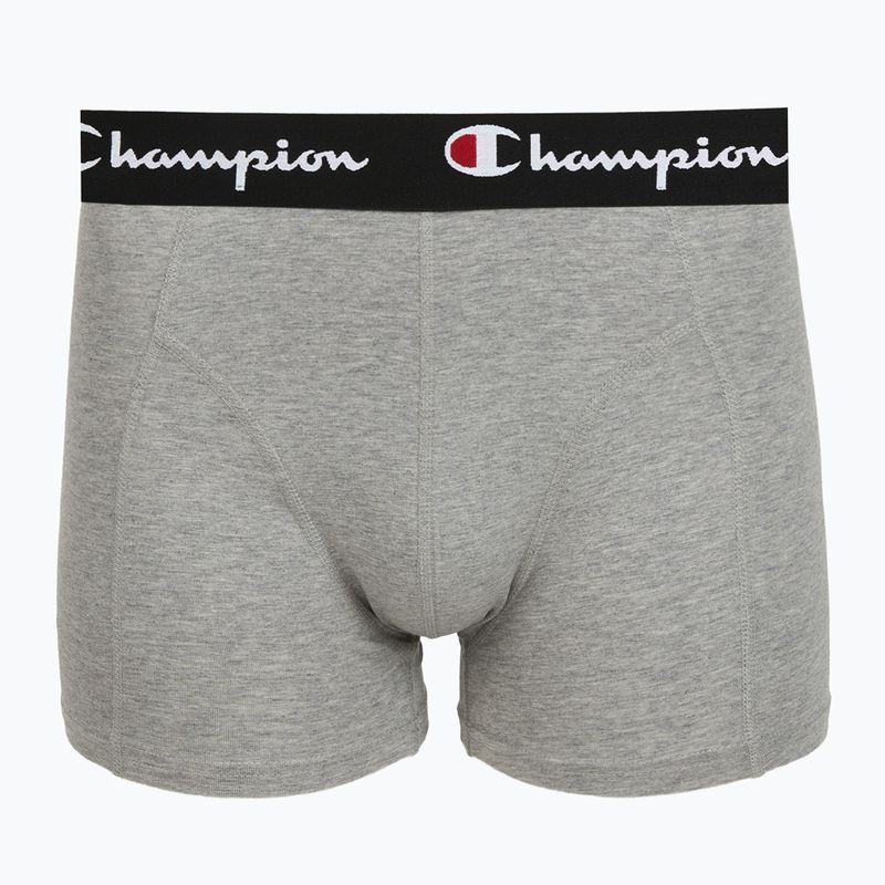 Herrenboxershorts Champion Trunk Knit oxford grey melange/oxford grey melange/black 3