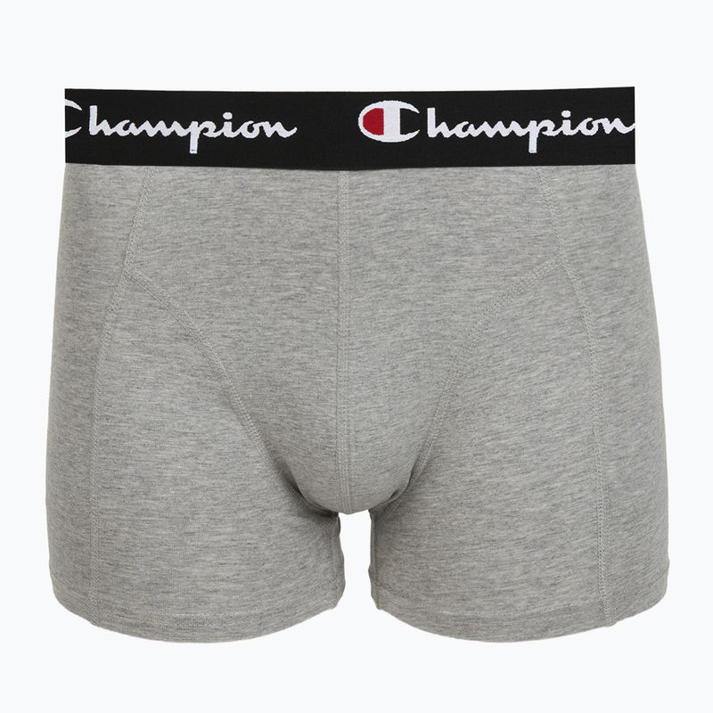 Herrenboxershorts Champion Trunk Knit oxford grey melange/oxford grey melange/black 5